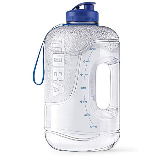 Bottle Water Plastic Jug Small Mouth Handgrip Large Capacity With Marker Tumbler